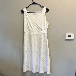 Eddie Bauer Travelex Cream‎ Sleeveless Midi Athletic Dress